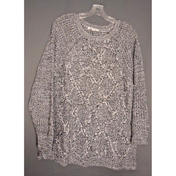 Studio Works Knit Long Sleeve Sweater Color Grey/Black Marbling Womens Size 1X - Picture 2 of 11